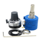 1Set 3590S Precision Multiturn (1PCS Potentiometer 10 Ring Adjustable Resistor+1PCS Turns Counting Dial Rotary 6.35mm Knob) New