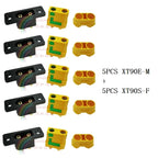 Amass XT90E-M Battery Connector XT90E Male Plug Gold-plated XT90 Mountable Connector Black Socket Or XT90H-M Quickly Charge