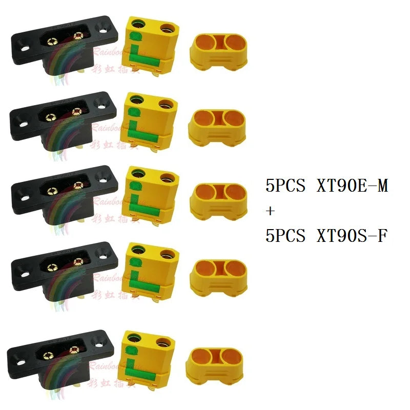 Amass XT90E-M Battery Connector XT90E Male Plug Gold-plated XT90 Mountable Connector Black Socket Or XT90H-M Quickly Charge
