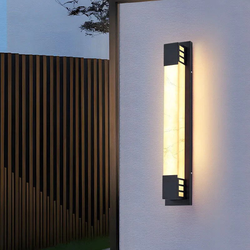 3 Color Dimmaing Imitated Marble LED Wall Light Outdoor waterproof 85~265V Porch Lamp For Courtyard Street Path Sconce Lighting