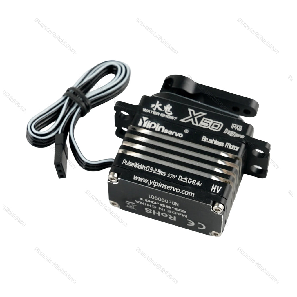 GX Yipin X50 Pro 50KG HV Servo Waterproof IPX8 Digital Brushless Motor for 1/8 1/10 RC Cars/Crawlers 25T Metal Arm Gear 180/270