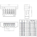 10PCS Spacing 1.0mm Wire Cable Connector DIY SH1.0 JST 2/3/4/5/6/7/8/9/10Pin Electronic Line Double Connect Terminal Plug 28AWG
