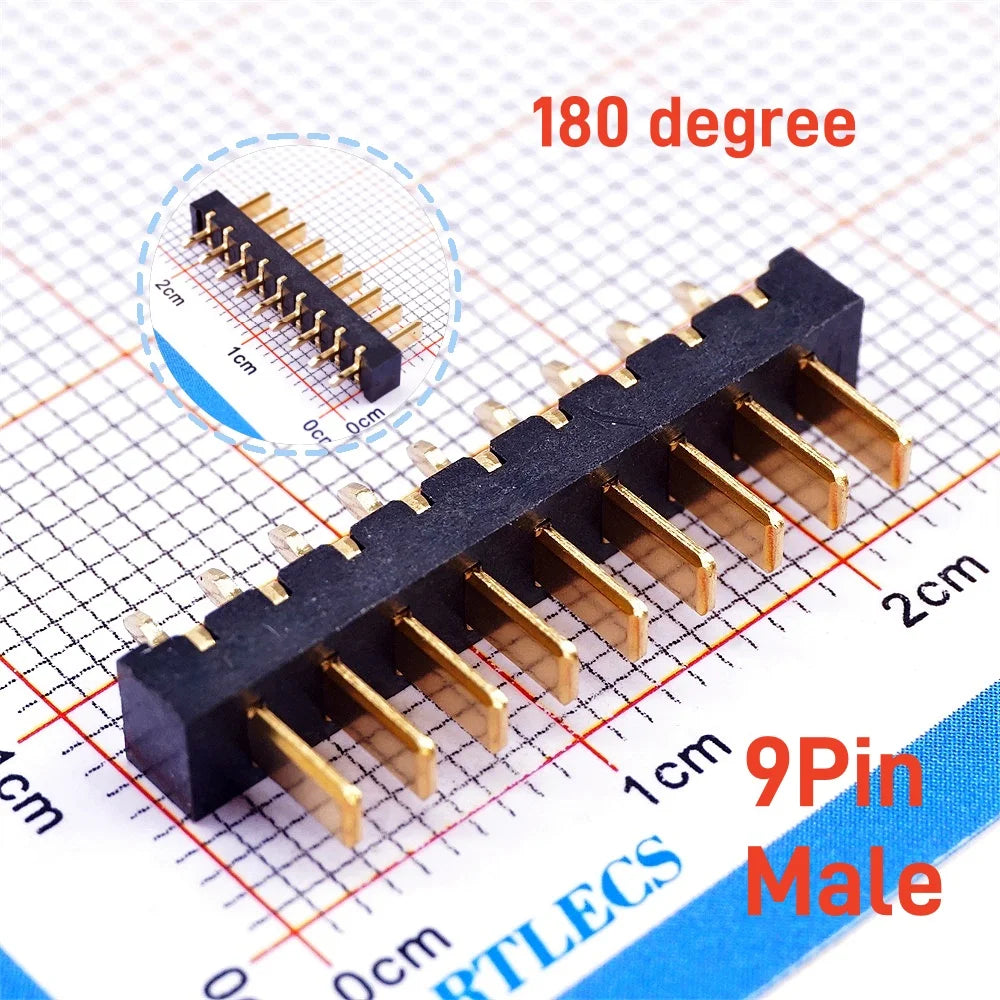 20Pcs Blade Male Battery Connector 2.5 MM Pitch 2 3 4 5 6 7 8 9 10 11 Position Right Angle Through Holes Straight PCB Header