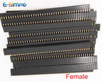 10PCS (5Pairs) 1x40 Single Row 2.54mm Pitch Male Female Breakable Pin Header PCB JST Connector Strip for Arduino Diy Black