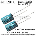 10pcs/Lot Rubycon RX30 Series 130 ℃ DEC Degree Electrolytic Capacitor 16V 25V 35V 50V 63V 100V 400V 10UF 47UF 220UF 330UF 470UF