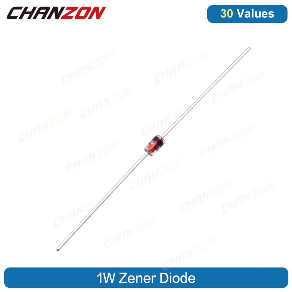 1W Zener Rectifier Diode Kit 3V 3.3V 3.6V 5V 5.1V 5.6V 7.5V 10V 12V 13V 15V 16V 18V 20V 22V 24V 30V 33V 47V Assortment