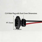 High-Current 40A Anderson to 50A Lithium-Ion Battery Plug to Pin-Type Male Socket Electric Vehicle Battery Charging Cable