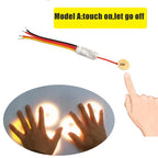 MINI Touch Sensor Switch 3.7-24V 2.5A, Dual Mode Touch Control, for LED Light/Water Level, 4mm Plastic/Glass Panel