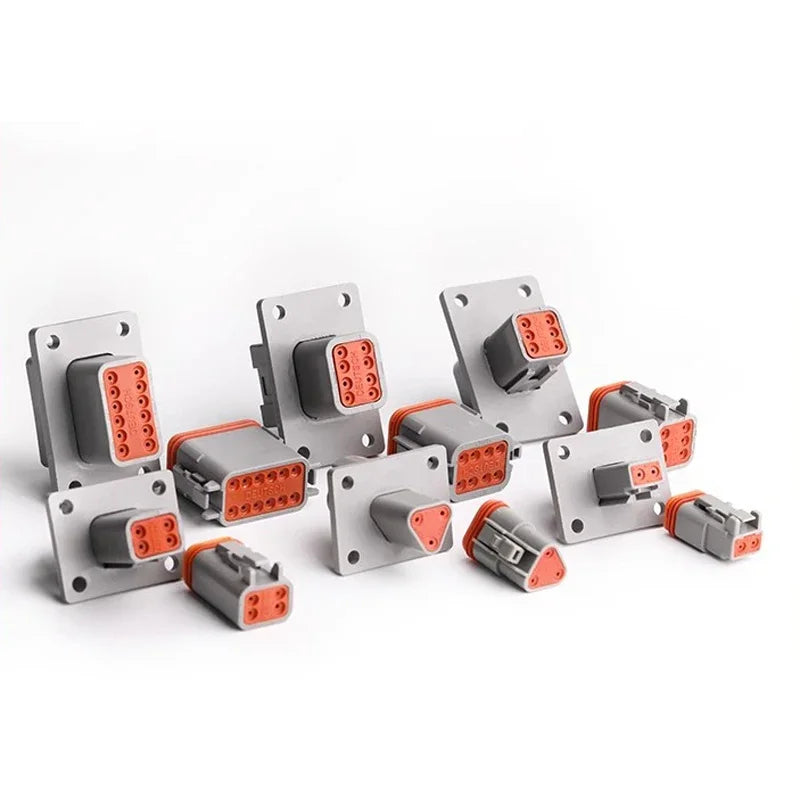 5/10/100set Deutsch Waterproof Connector With Fixed Flange Plug DT04-2P-L012 DT04-4P-L012 DT04-6P-L012 DT04-8P DT04-12P-L012