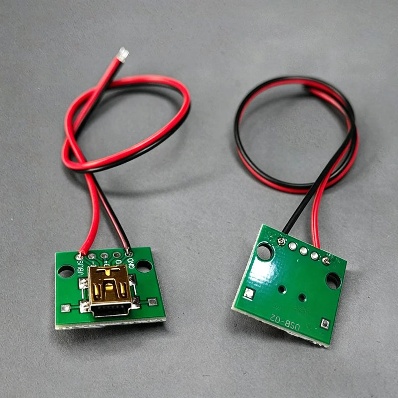 1-5PCS Micro/Mini/Type-C Female Connector Jack Charging Port USB Type C Socket With Solder Wire PH2.0 Line Length 8cm