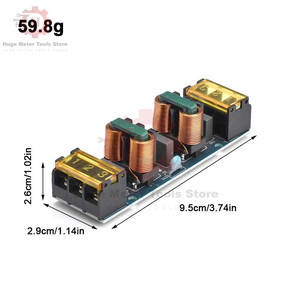 6A 25A EMI Filter Power Filter Board EMI High-frequency Two-stage Power Low-pass Filter Board EMC Audio Amplifier Purifier