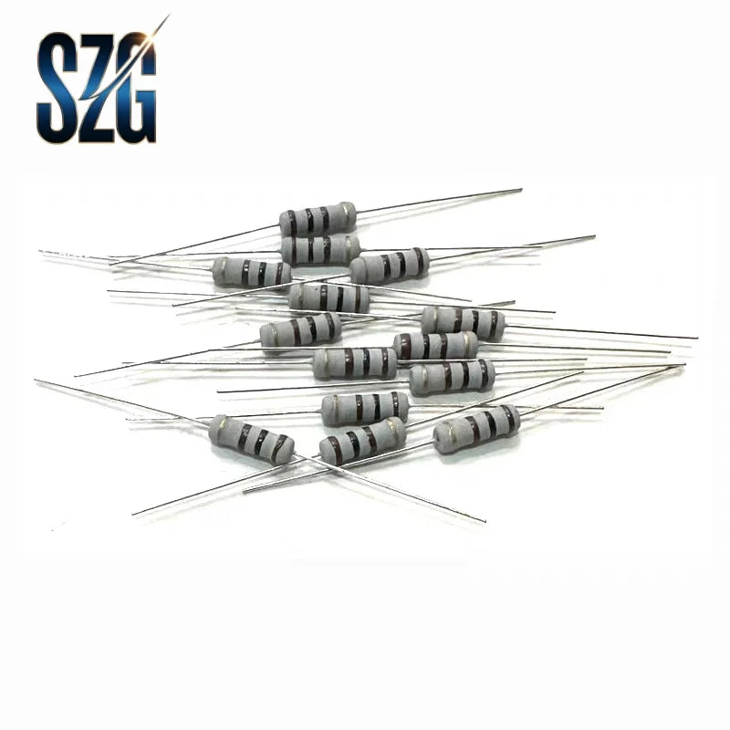 50Pcs/Lot 0.5W DIP Carbon film Resistance 1/2W 0R~10M 5% 0R 5.1R 10R 100R 1K 2K 100K 680K 1M 4.7M 5.6M 10M ohm Power Resistance