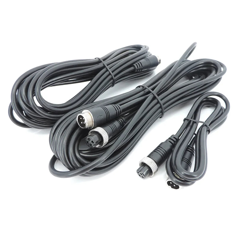 1/3/5/10/15/20M 4 Pin core male to female Aviation Extension Video connector power Cable for car Truck Bus Monitor Camera wire