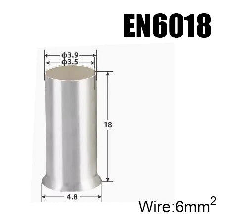 EN Copper Electrical Wire Non-Insulated Naked Sleeve Tubular Crimpare Connectors Tube Cord End Ferrules Cable Lug Crimp Terminal