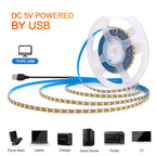 3MM 5MM 8MM Width DC 5V LED Strip 2835 120LEDs/m 1 LED Per Cut Flexible Tape IP20 Not Waterproof Warm Natural Cool White 1M-5M