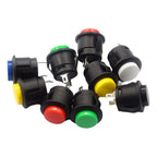 6PCS R13-507 Self Resetting Power Button Card Buckle Switch 16mm round Multiple Panel Mounting without Lock for Electronics