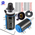 WXD3-13-2W Wirewound Potentiometer Resistance 100R 470R 1K 4.7K 10K 22K 47K 100KΩ Ohm 10 Turn Precision Dial Potentiometer Knob