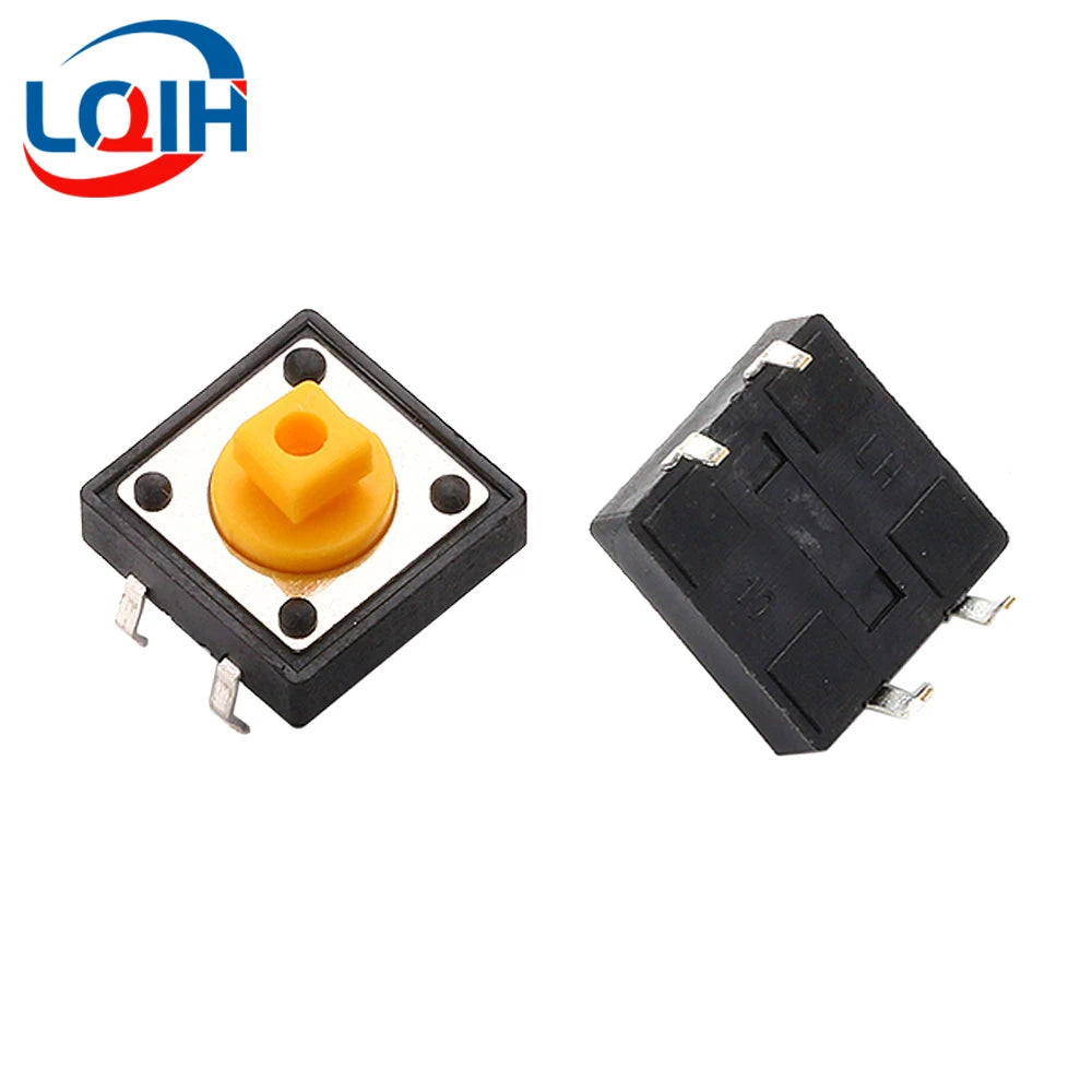 12*12*7.3MM Tactile Push Button Switch Momentary Micro switch button Tact Cap White Black Yellow Blue Red for Arduino Switch