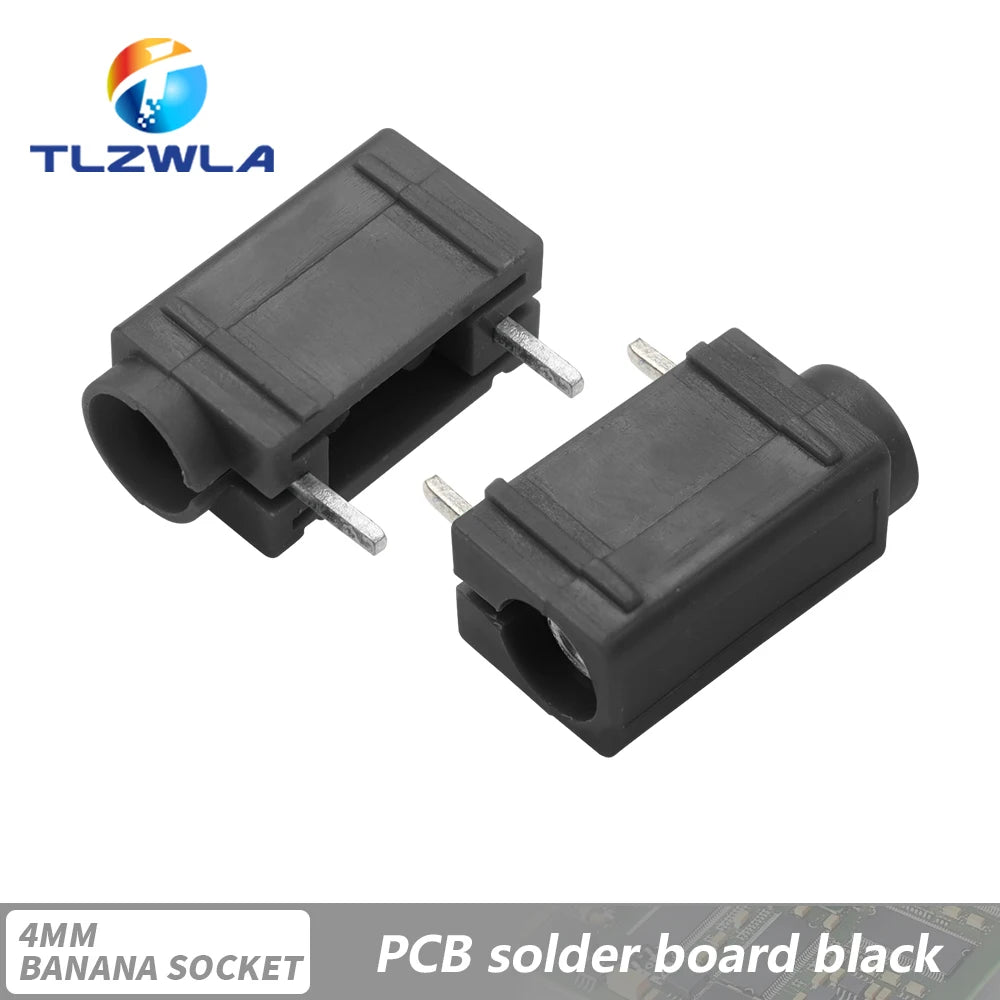 5PCS 4mm Banana Female Socket Right Angle PCB Mount Insulated Jack Connector