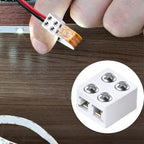 LED Strip Connectors 2Pin 8mm 5V/12V/24V Versatile LED Light Solderless Connector Adapter for 22AWG/20AWG/18AWG/16AWG Solid Wire