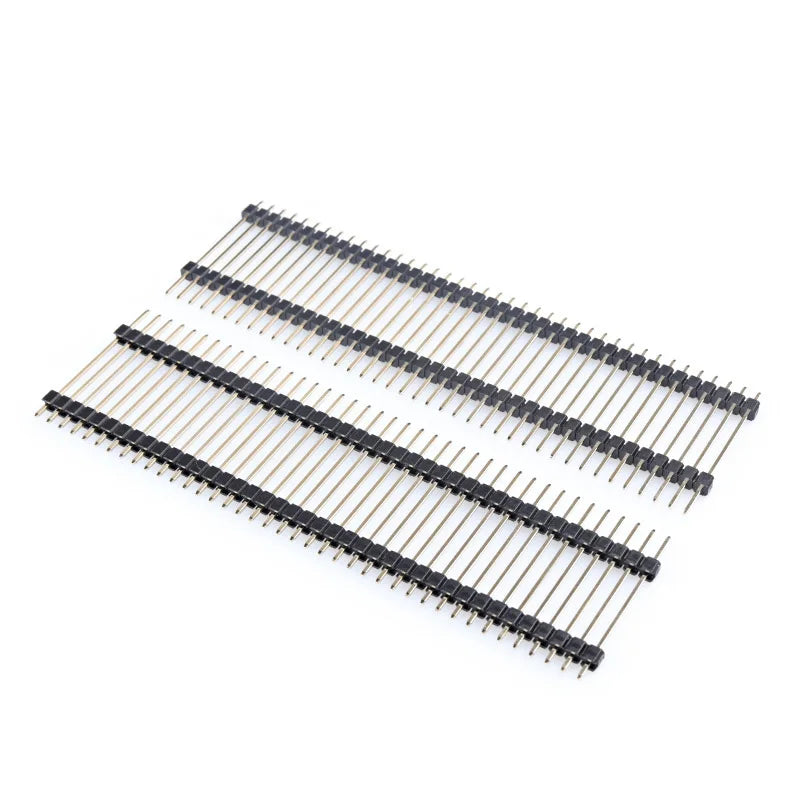 5pcs 2.54mm PCB Board Spacer 1X40P L11.4/15-21/23/25/30/35/40/50mm Straight Single Row Double Insulat Gold Connector Male Header