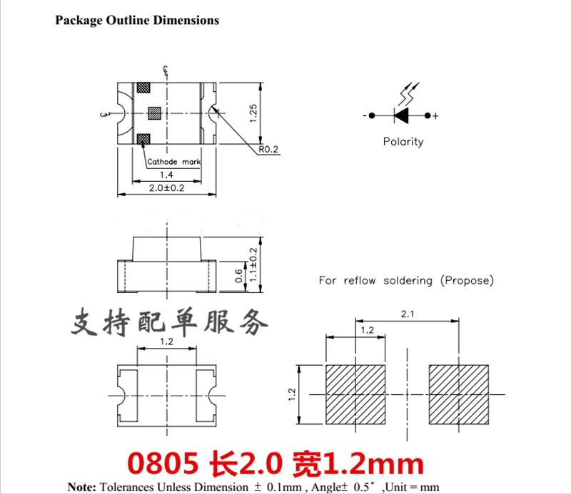 3000pcs SMD 0402 0603 0805 1206 Red Blue White Green Orange Pink High Quality Clear Light Emitting LED Chip Surface Mount Diode