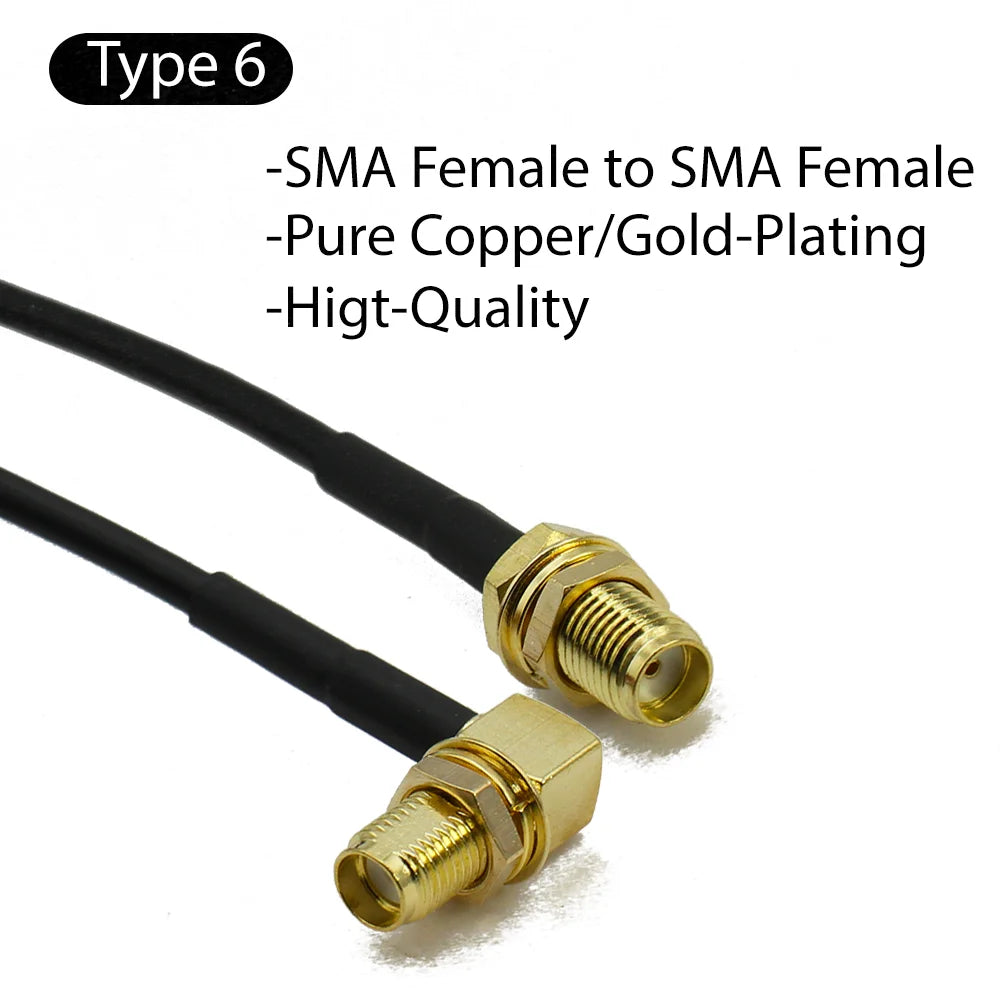 RG174 SMA to SMA Cable Female to Male extension jumper Pigtail Adapter Cable my SMA Antenna cable For WIFI 3G 4G GSM Antenna
