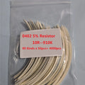 0402 SMD Resistor Kit 80 Kinds X 50pcs= 4000pcs 10R To 1M 5% Sample Assorted Kit 910K 470K 100K 10K 4.7K 1K 470R 220R 100R Ohm