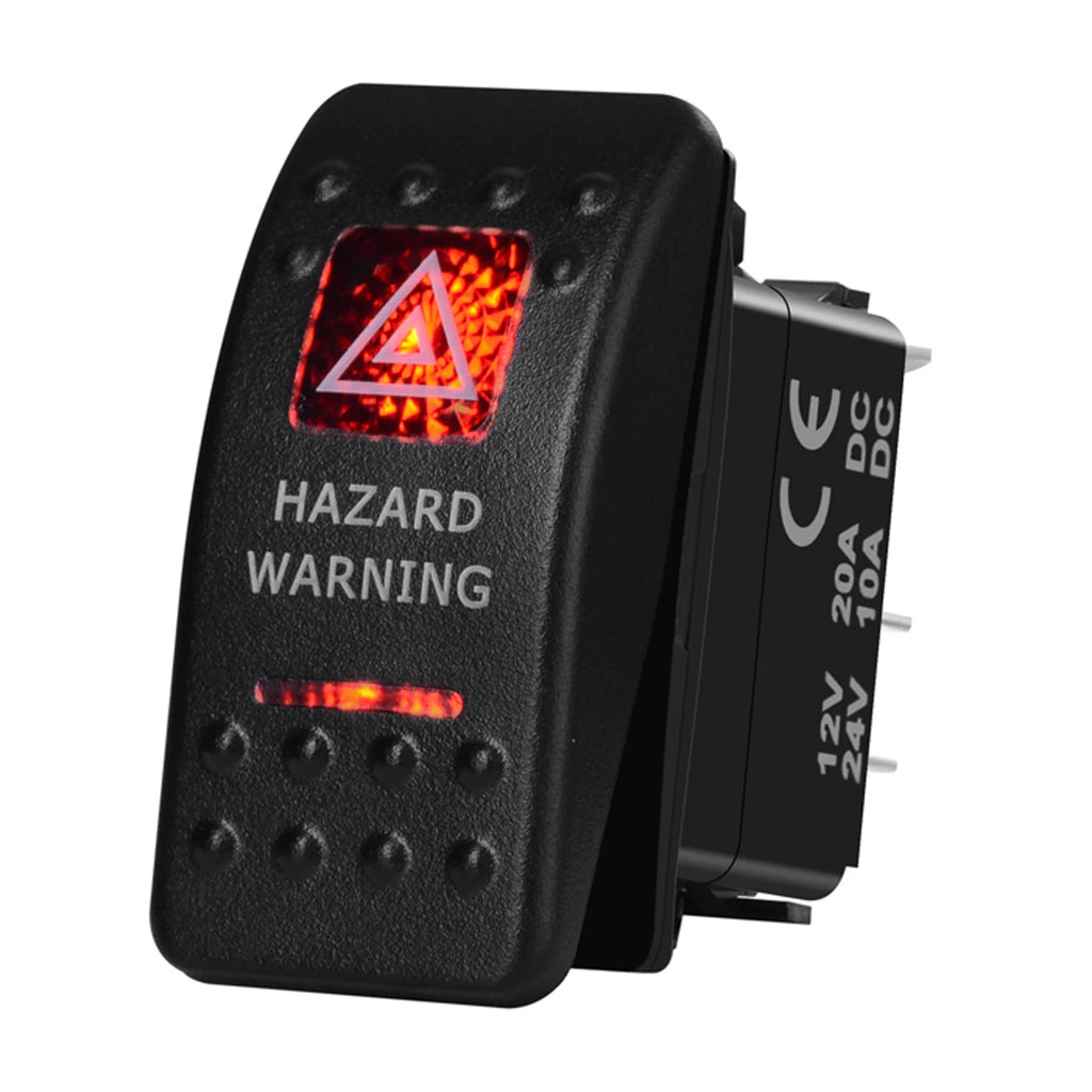 12V/24V Marine Rocker Switch Green LED SPST ON-OFF & DPDT ON-OFF-ON Momentary Toggle for 4x4 Off-Road RZR ATV ARB Carling Style