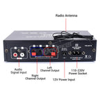 Woopker AK35/AK45 Pro/AK55 Digital Amplifier Bluetooth Sound Amplifier 2 Channel HIFi FM USB Audio Amp For Home Car Karaoke