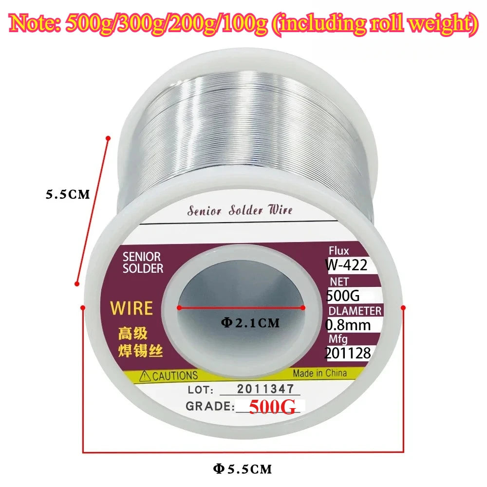 500/300/100G Tin Wire Soldering Wire with Flux Melt Rosin Core Solder Roll No-clean Electrical Repair Solder For Soldering