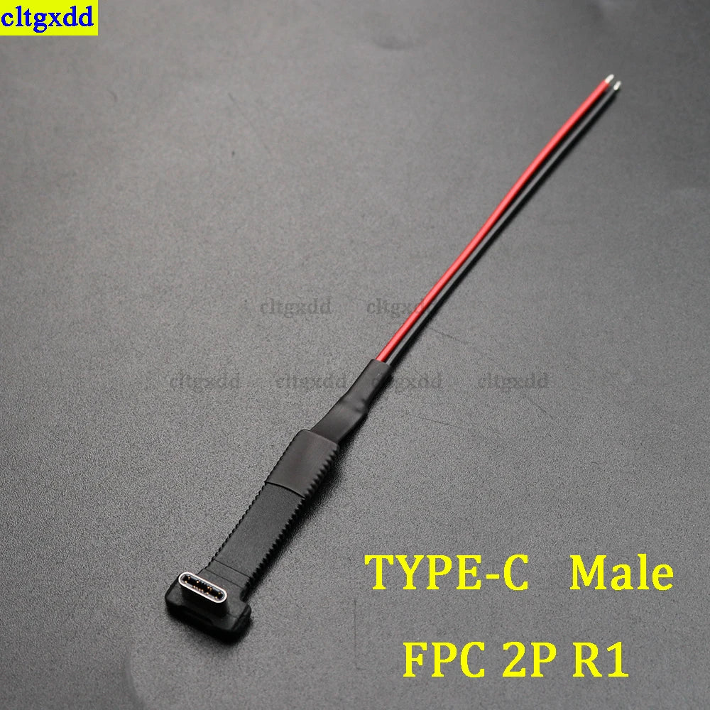 ClTGxDD 1 Piece USB C Type-C FPC 2-Pin 3-Pin with Resistor R1 Soft Flat Cable Male Head Mobile Phone Fast Charging Cable Extensi