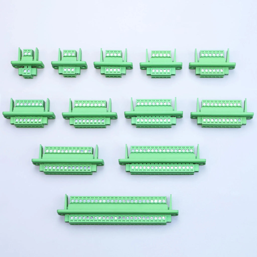 1Set Pitch 3.81mm 2P/3P/4P/5P/6P/7P/8P/9P/10P/12P/16P Pluggable Terminal Block Connector Wall Through Non Welding Plug 15EDGWC