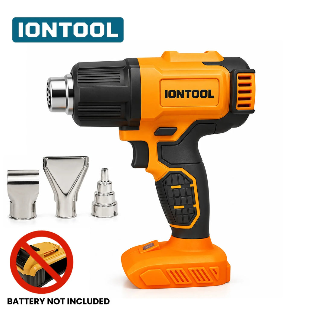 IONTOOL Cordless Heat Gun 550℃ 250/500LPM  for Heat Shrink Tubing PVC Bending and DIY Craft Projects Tool Only