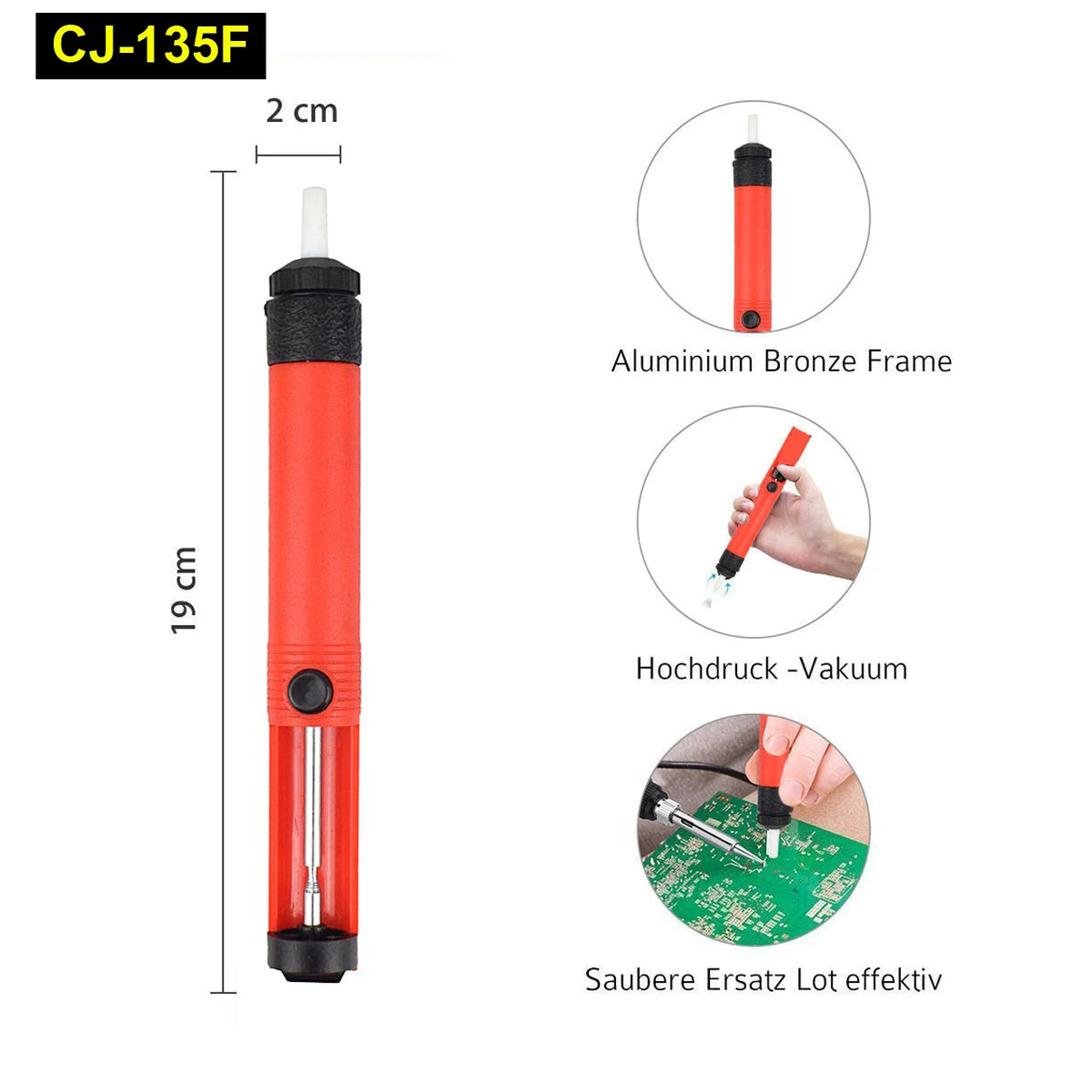 Toolour Solder Sucker Desoldering Vacuum Pump Solder Removal Tool Soldering Iron Auxiliary Tool Welding Accessories