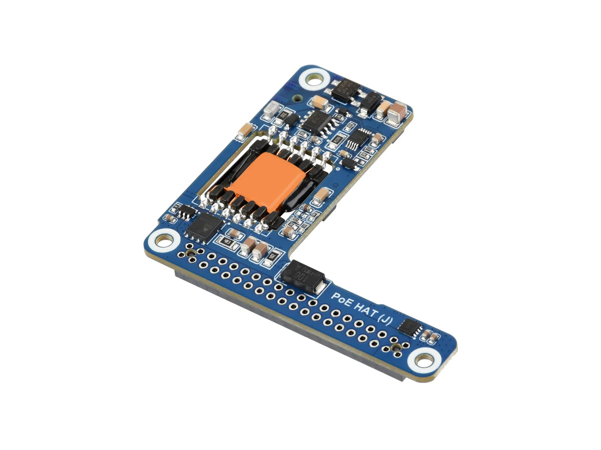 Waveshare PoE/ PoE+ HAT (J) For Raspberry Pi 5/CM5, 5V/5A, Isolated Switched-mode Power Supply, Providing Both Network And Power