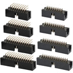 10PCS IDC/JTAG 2.54 DC3 Male Pin PCB Header Connector 2*3/4/5/6/7/8/26/40P Straight Shrouded Socket Box header pitch 2.54mm