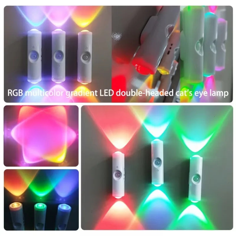 LED Motion Sensor Light Wall-Mounted Dual-Head Night Lamps Magnetic Wall Lamp for Entryway Bedside Closet Living Room Bedroom