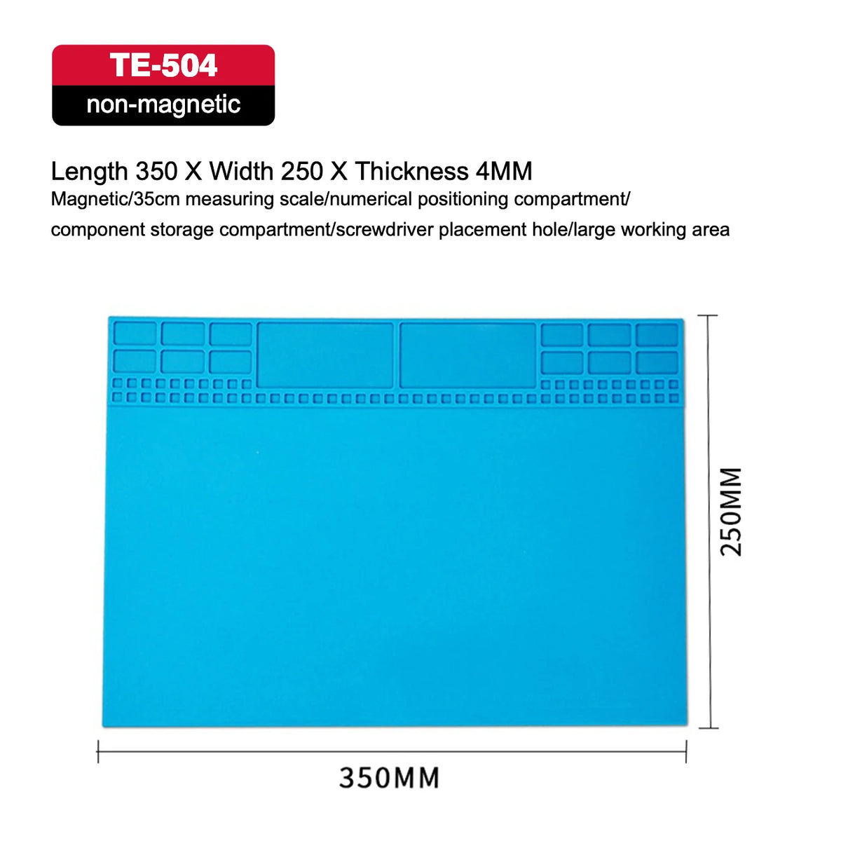 Soldering Mat ESD Antistatic 500 ° Heat Resistant Insulation Work Mat Multifunctional Silicone Repair Pad Maintenance Platform