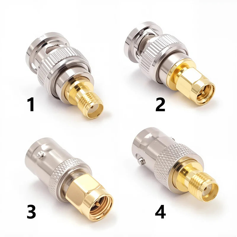 Coax Coaxial SMA Male Female To BNC Male Female Adapter Gold Plated Copper Antenna Connector RF Adapter
