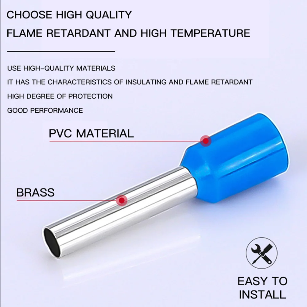 400 pcs Crimping Terminal Kit, Tubular Terminal Blocks, Various Types, Electrical Tube Terminal Blocks, Insulated Wire Terminal