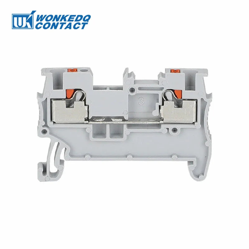 PT1.5 Push-In Din Rail Terminal Block 1.5mm² Wire Feed-Through Electrical Connector Strip Plug PT-1.5 PT 1.5