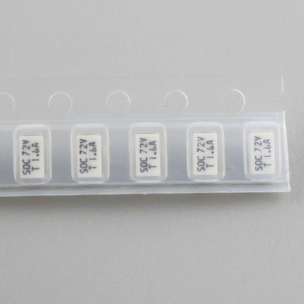 10pcs Micro Fuse SMD SMT 1206 72V 11CT T 1A 1.25A 1.6A 2A 2.5A 3.15A 4A 5A 6.3A 8A 10A 72V DC Slow Blow 3216 Surface Mount SOC