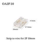 COB LED Wire Connector 5 8 10mm Connection Solderless Mini Buckle FCOB RGB CCT LED Strip Lights 2 3 4 Pin No Dark Area Connector