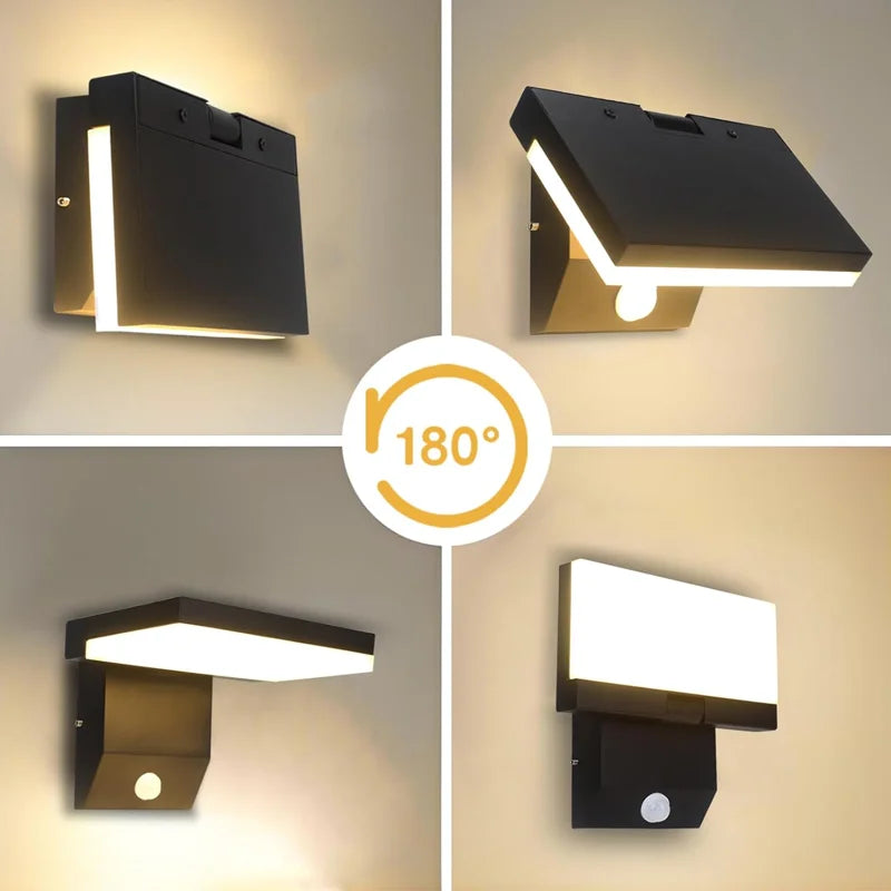 Modern Outdoor Wall Lamp LED Waterproof IP65 Sensor Wall Lights Garden Courtyard Balcony Corridor Porch Bedroom Indoor Lamps