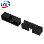 10PCS DC3 6P/8P/10P/14P/16P/20P/30P/34P/40P 2.54mm Socket Header Connector ISP Male Double-spaced Straight needle Curved needle
