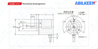 ABILKEEN E6B2 Series 40MM Incremental Rotary Encoder with 6MM Solid Shaft 100~5000 PPR Pluse Magnetoelectric Rotary Encoder