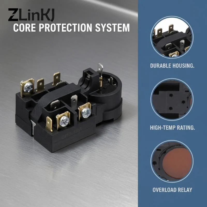 1pcs Refrigerator Starter Compressor Overload Protector Start Relay QP3-12A ForRefrigerator Accessories