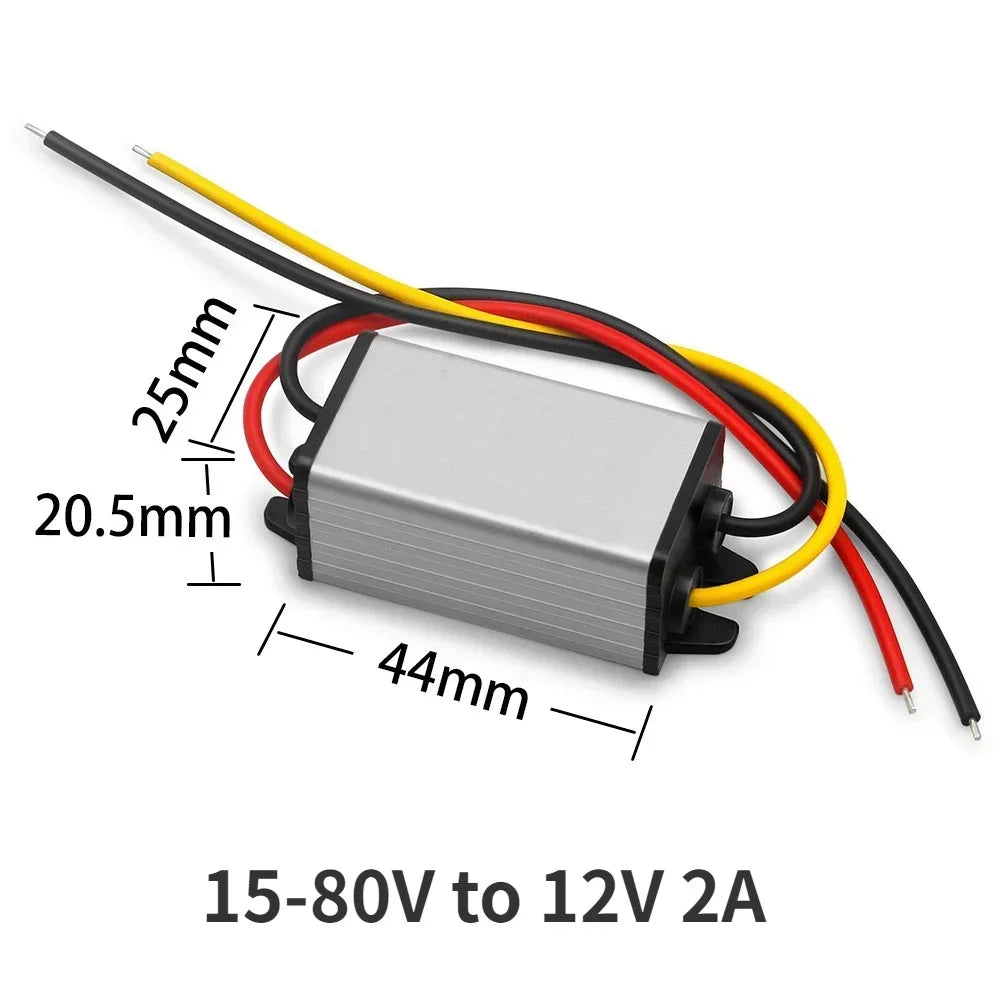 12V 60V 48V 36V 24V to 12V 1A-5A Step-down 60V-12V Buck Truck Boat Car Power Supply Voltage Regulator Transformer DC Converter
