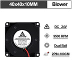 Gdstime Brushless Turbo Fan 24V Dual Ball 30mm 40mm 50mm For 3D Printer Fan DC Blower Cooling Fan 3010 4010 4020 5015 Clooer
